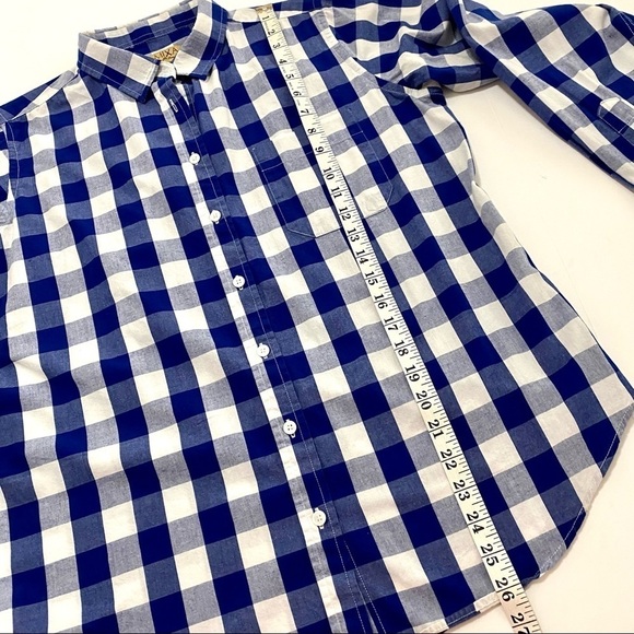 Camixa Country Style Plaid Button-down Cotton Shirt Large Cottagecore Summer - Picture 11 of 11